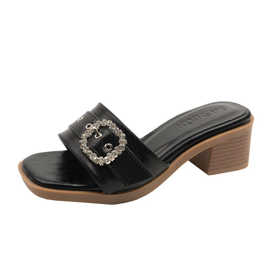 Damen Stilvolle Riemchen-Sandaletten mit elegantem Schmuckdetail R&B