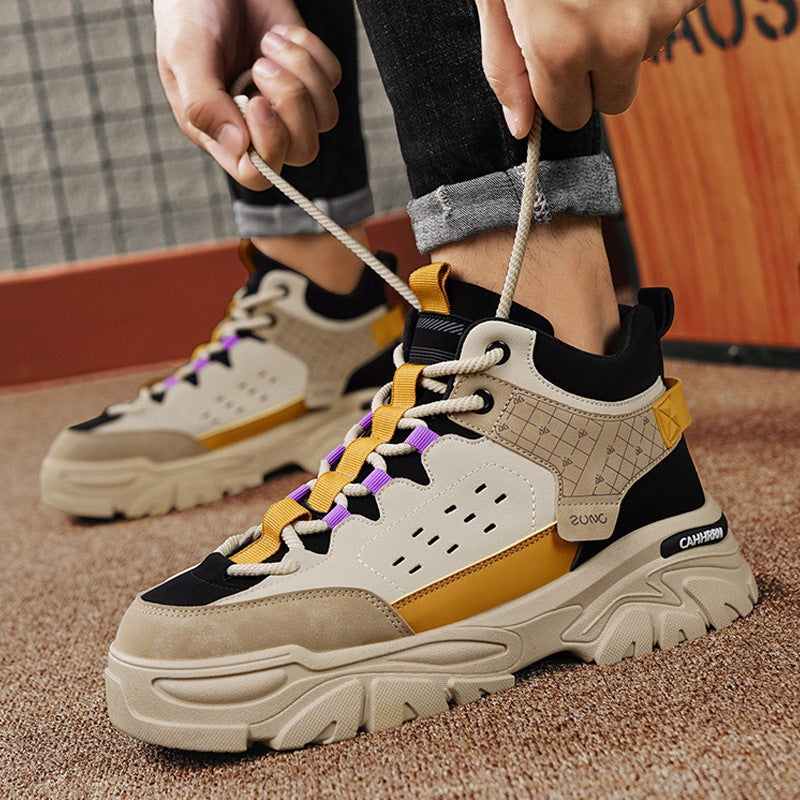 Damen Sportliche High-Top Sneaker mit strukturiertem Obermaterial und dämpfender Sohle R&B