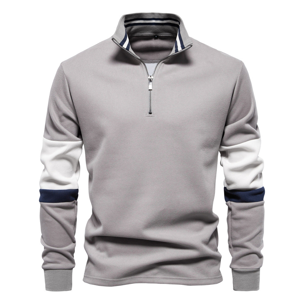 Herren Sportlicher Stehkragenpullover R&B