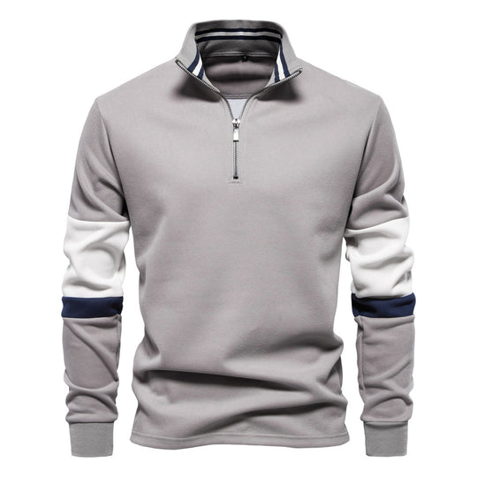 Herren Sportlicher Stehkragenpullover R&B