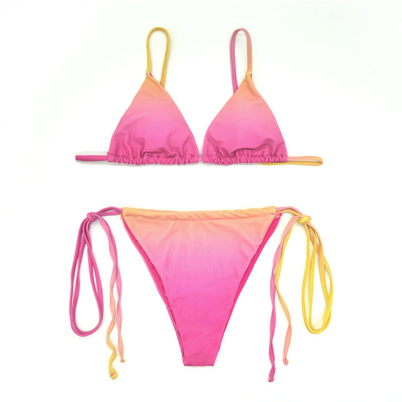 Damen Triangel-Bikini mit trendigem Ombre-Design R&B