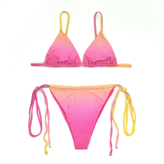 Damen Triangel-Bikini mit trendigem Ombre-Design R&B