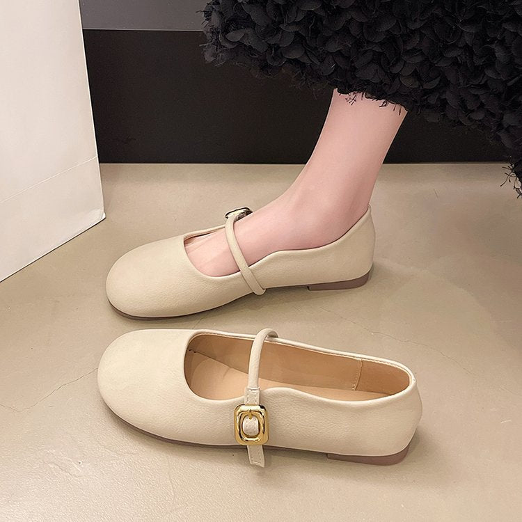 Damen Ballerinas mit dekorativem Riemchen und eleganter Schnalle R&B