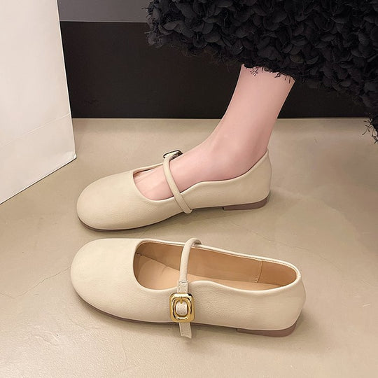Damen Ballerinas mit dekorativem Riemchen und eleganter Schnalle R&B