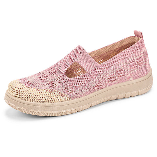 Damen Komfortable Slip-On Freizeitschuhe mit luftiger Netzstruktur R&B