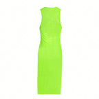 Damen Samtiges Cut-Out Maxikleid R&B