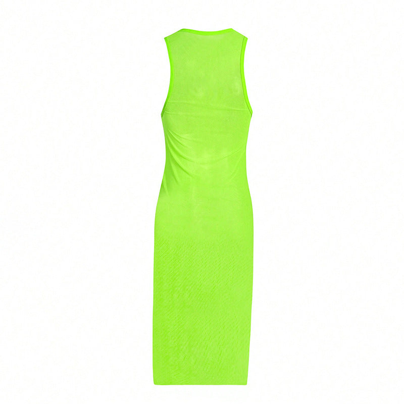Damen Samtiges Cut-Out Maxikleid R&B
