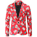 Herren festlicher Blazer mit fröhlichem Weihnachtsdesign R&B