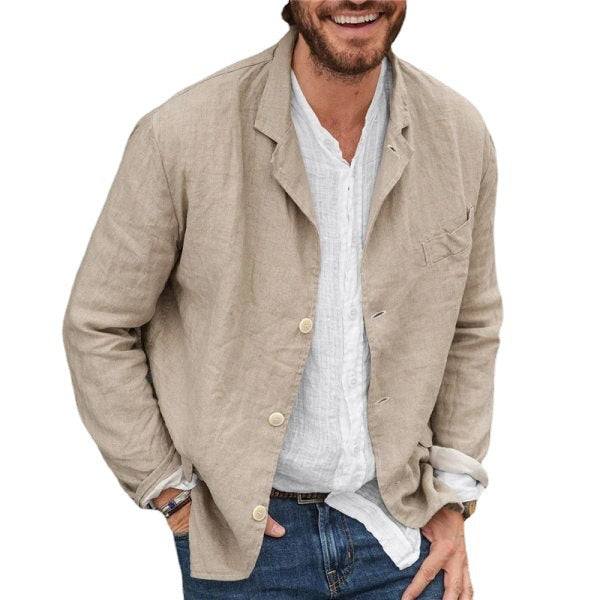 Herren Leichte und luftige Leinenjacke mit klassischem Schnitt R&B