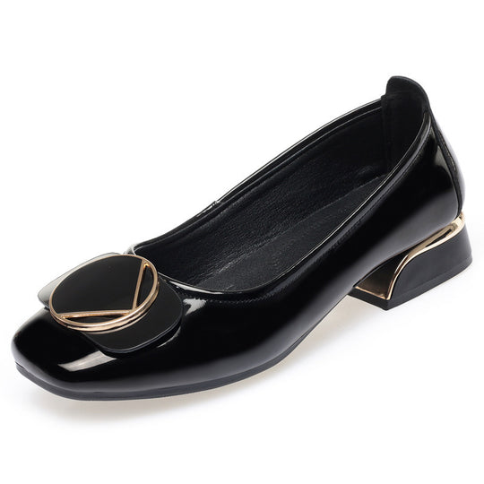 Damen Elegante Ballerinas mit modischem Schleifenakzent und komfortablem Blockabsatz R&B