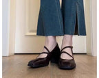 Damen elegante Mary Jane Pumps mit modischem Riemchen-Design R&B