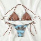 Damen Triangel-Bikini mit modischem Tie-Dye-Muster