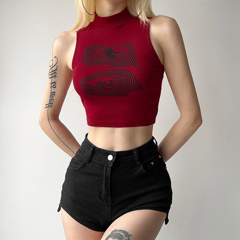 Damen Sportliches Crop-Top R&B
