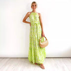 Damen Sommerliches Maxikleid mit floralem Muster und luftigen Rüschendetails R&B