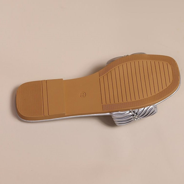 Damen Modische Komfort-Sandalen mit glitzernden Riemen R&B