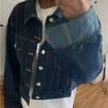 Damen cropped Denimjacke mit strukturiertem Schnitt R&B