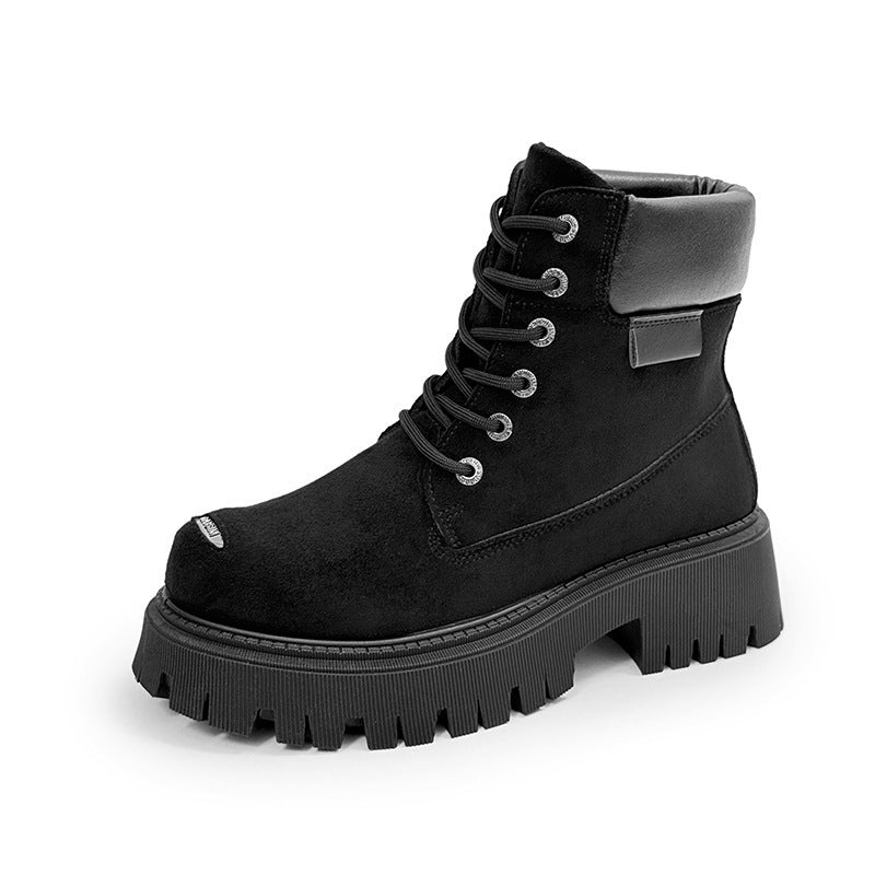 Damen modische Stiefeletten mit trendiger Profilsohle