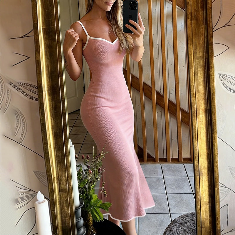 Damen Elegantes Maxikleid mit femininer Silhouette und feinen Trägern R&B