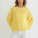 Damen lässiger Strickpullover