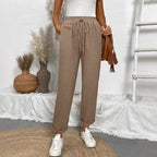 Damen Loungehose mit elastischem Bund und modischen Details R&B