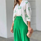 Damen High-Waist Palazzo-Hose aus fließendem Stoff R&B