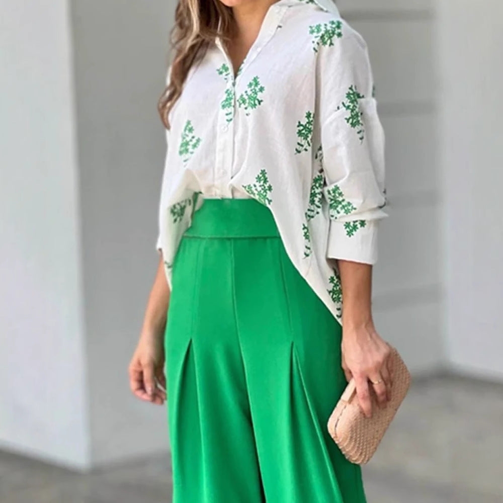 Damen High-Waist Palazzo-Hose aus fließendem Stoff R&B