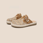 Damen Legere Slip-On Pantoletten mit modischem Riemchen-Design R&B