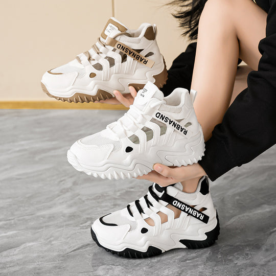 Damen Sportliche High-Top Sneakers mit atmungsaktiver Mesh-Oberfläche und stabiler Sohle R&B