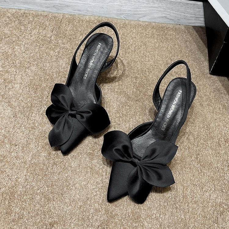 Damen elegante Slingback-Pumps mit Zierflügeln R&B