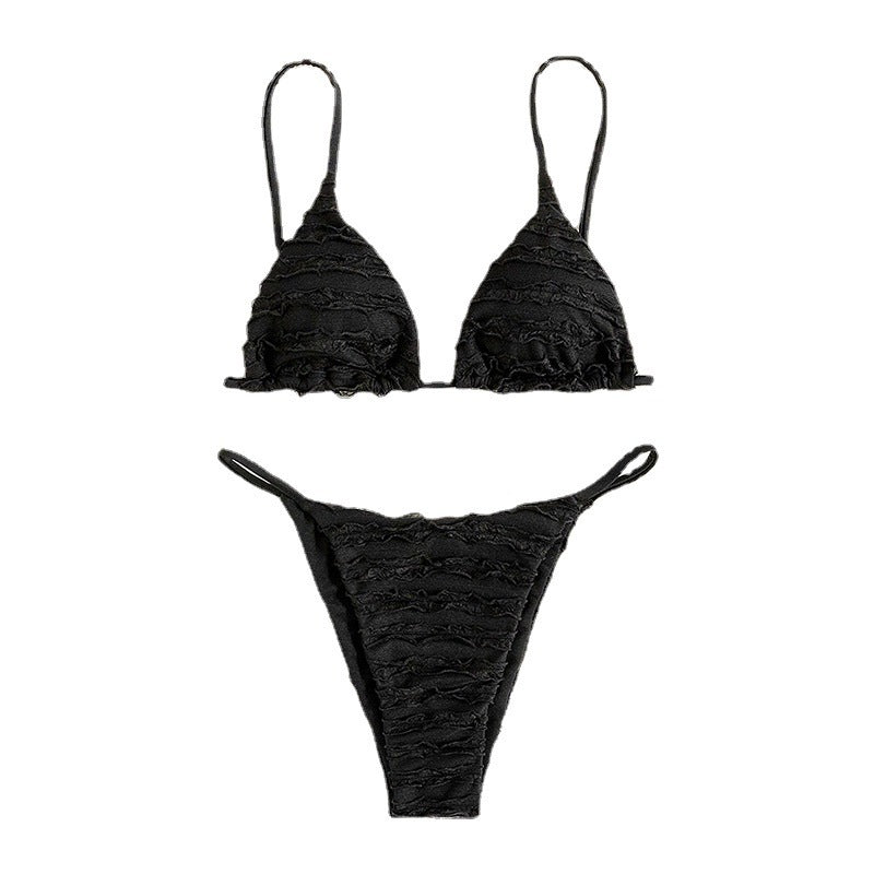 Damen Triangel-Bikini mit trendigen Rüschendetails