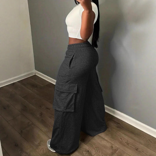 Damen Cargo-Hosen im Palazzo-Stil R&B