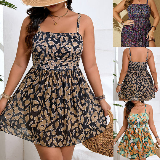 Damen Leichtes Sommerkleid mit Smock-Oberteil und schmeichelndem A-Linien-Schnitt R&B