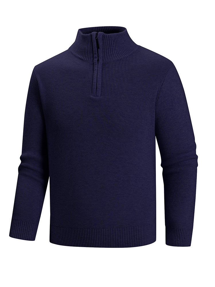Herren Strickpullover mit hohem Kragen R&B