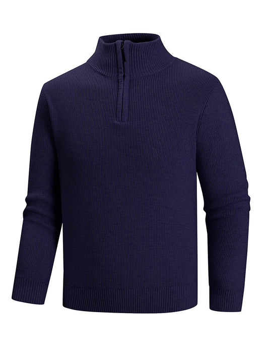 Herren Strickpullover mit hohem Kragen R&B