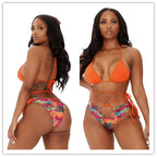 Damen Triangel-Bikini mit lässigem Schnitt und modischen BindR&Bändern R&B