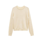Damen gemütlicher Rundhals-Pullover aus hochwertiger Baumwolle R&B