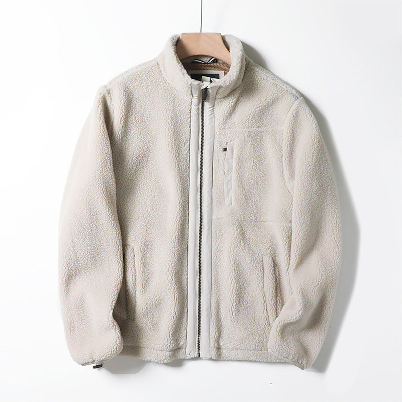 Damen Fleecejacke mit hohen Kragen und praktischen Reißverschlusstaschen Hedi-Mode