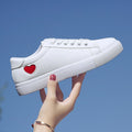 Damen modische Sneaker mit Herzen-Applikation und rutschfester Sohle R&B