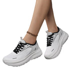 Damen Sportliche Leichtgewicht Sneakers mit elastischem Obermaterial
