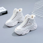 Damen warme High-Top Sneakers mit kuscheligem Innenfutter und robustem Sohlenprofil R&B