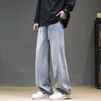 Herren Weitgeschnittene Jeanshose mit elastischem Bund und modernem Design
