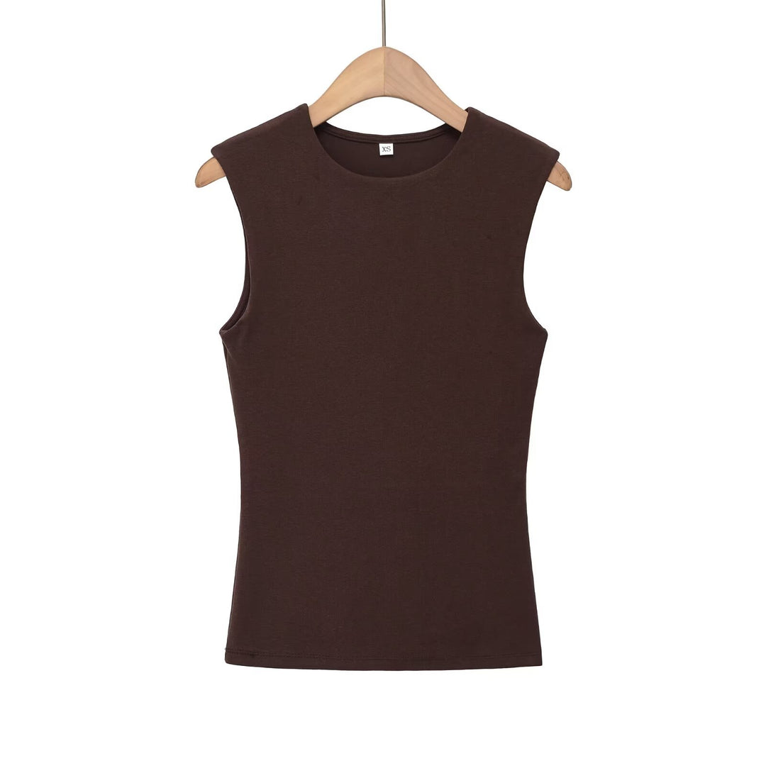 Damen ärmelloses Oberteil mit strukturiertem Look und hochwertiger Baumwolle R&B