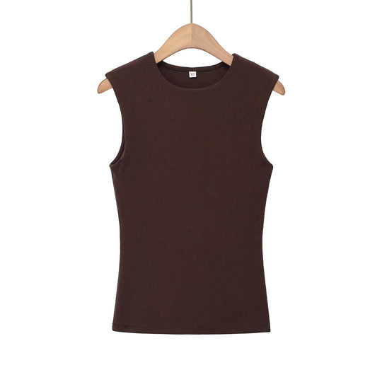 Damen ärmelloses Oberteil mit strukturiertem Look und hochwertiger Baumwolle R&B