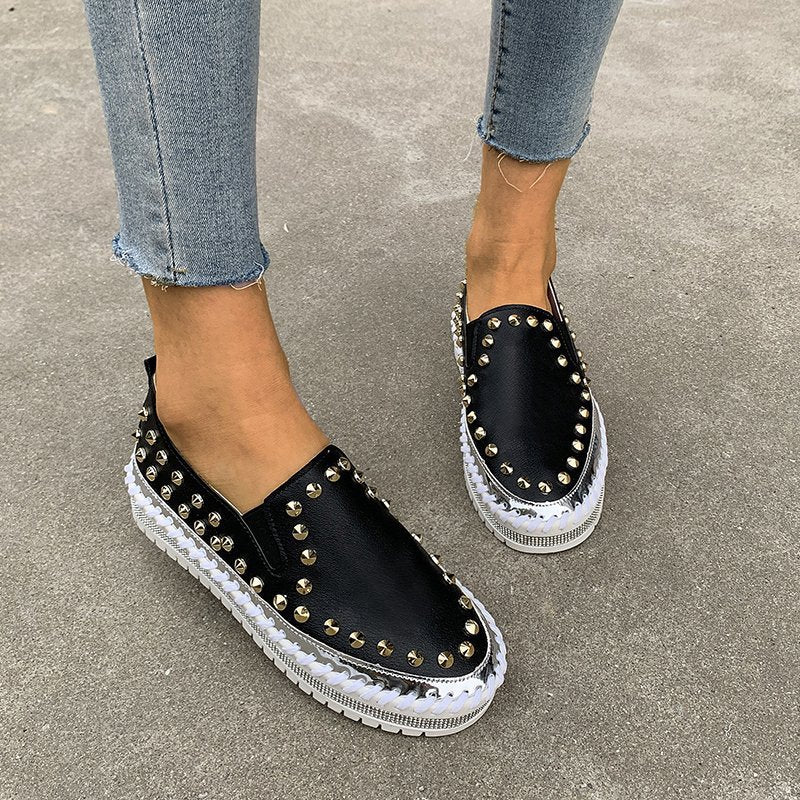 Damen Modische Slipper mit Nieten R&B