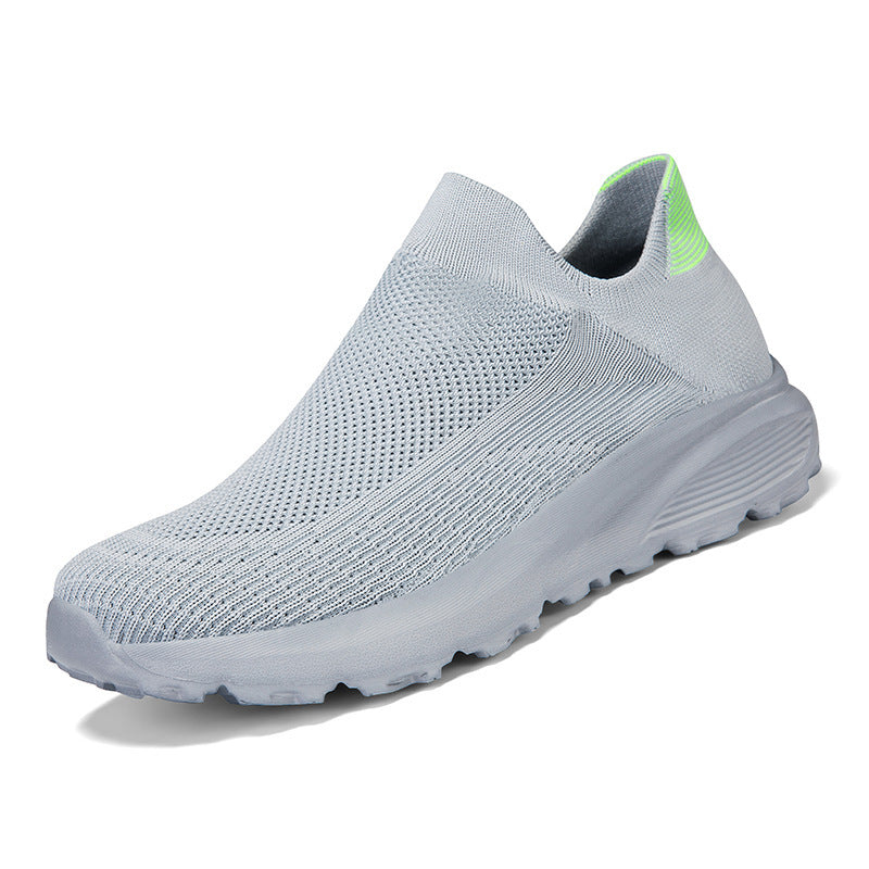Unisex nan elastischer Strick-Schlupfschuh mit konturierter viskoelastischer Innensohle und rutschfester stoßdämpfender Laufsohle R&B