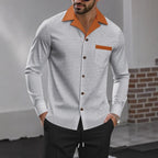Herren Schicke Langarmhemd R&B