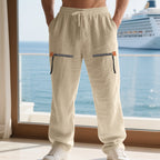 Herren Lässige Cargo-Hose mit praktischen Reißverschlusstaschen und elastischem Bund R&B