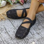 Damen Elegante Ballerinas mit floralem Spitzen-Design R&B