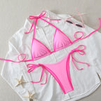 Damen Triangel-Bikini mit verstellbaren BindR&Bändern und hoch geschnittenen Unterteilen R&B