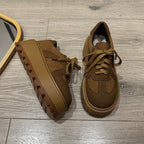 Damen modische Platform Sneakers mit robustem Sohlenprofil und klassischem Design R&B